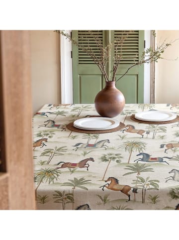 Mint Rugs Obrus "Natural Horse" w kolorze kremowo-zielono-jasnobrązowym