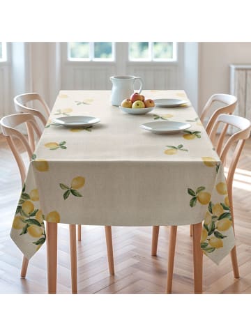 mint Deco Tischdecke "Natural Lemon" in Creme/ Gelb/ Grün