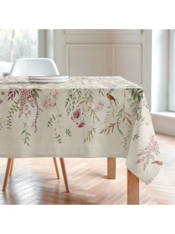 mint Deco Obrus "Natural Mariela" w kolorze kremowo-zielono-jasnoróżowym