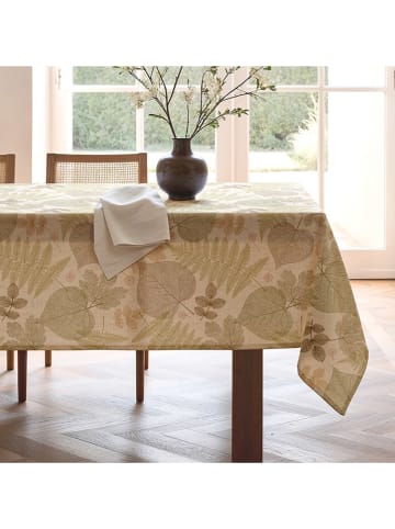 Mint Rugs Tafellaken "Natural Melina" crème/groen