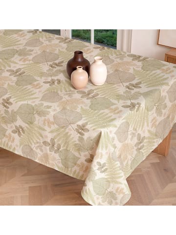 Mint Rugs Obrus "Natural Melina" w kolorze kremowo-zielonym