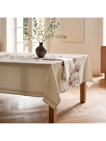 mint Deco Tischdecke "Natural Samir" in Creme/ Grün/ Rosa