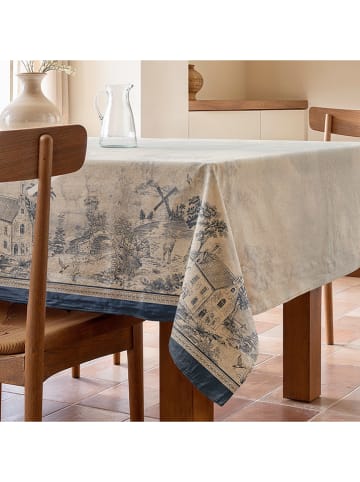 Mint Rugs Tischdecke "Natural Yute" in Creme/ Blau