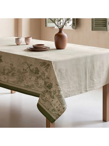 Mint Rugs Tafellaken "Natural Yute" crème/groen
