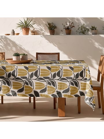 Mint Rugs Tafellaken "Nordic Nekane" wit/geel/grijs