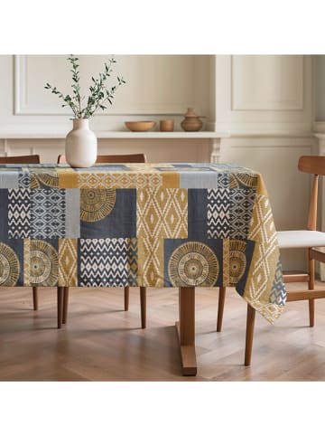 Mint Rugs Tischdecke "Nordic Patch" in Blau/ Senf
