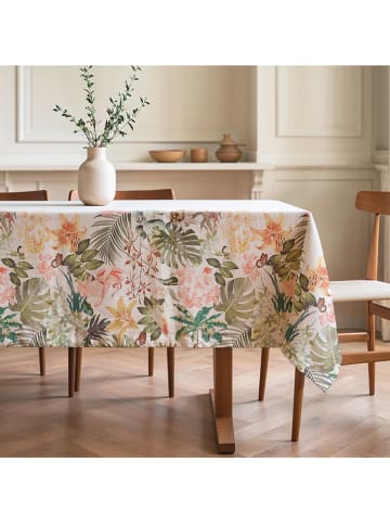 Mint Rugs Obrus "Tropical Damaris" w kolorze kremowo-zielono-jasnoróżowym