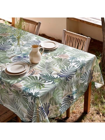 Mint Rugs Obrus "Tropical Deisy" w kolorze kremowo-zielonym