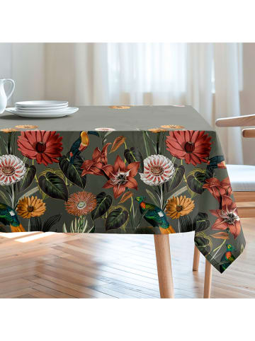 Mint Rugs Obrus "Floral And Tropical Edna" w kolorze jasnoróżowo-żółto-zielonym