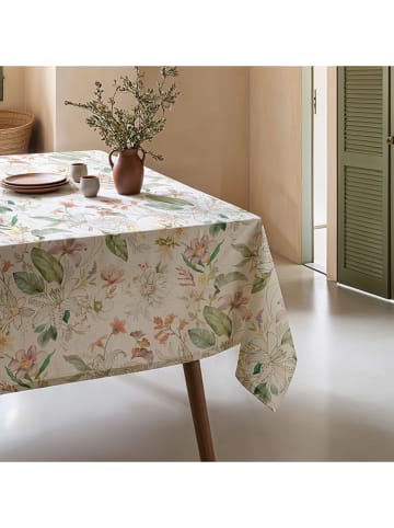 mint Deco Tischdecke "Aina" in Creme/ Grün/ Rosa
