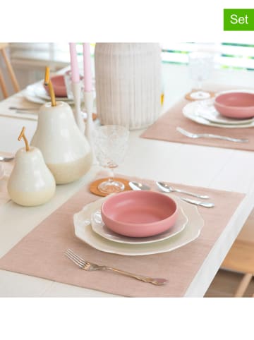 Mint Rugs 2-delige set: placemats "Sena" lichtroze - (L)50 x (B)40 cm