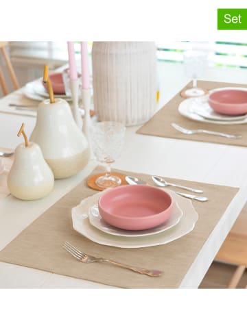 Mint Rugs 2er-Set: Tischsets "Sena" in Beige - (L)50 x (B)40 cm