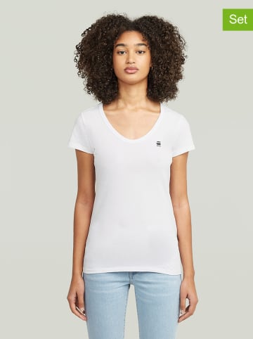 G-Star 2er-Set: Shirts in Weiß