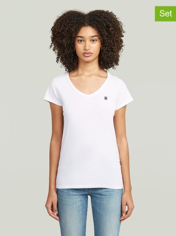 G-Star 2er-Set: Shirts in Weiß