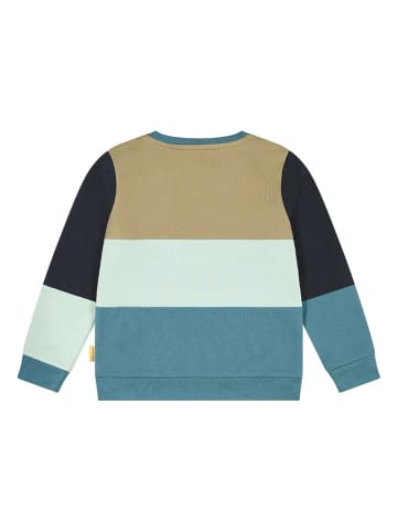 Steiff Sweatshirt in Türkis/ Hellbraun/ Dunkelblau