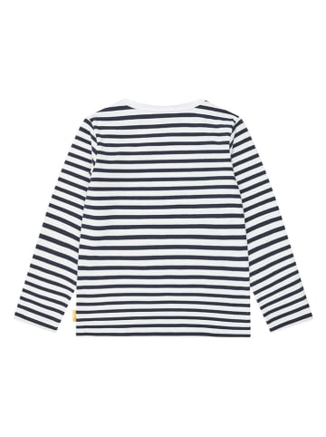 Steiff Longsleeve in Weiß/ Dunkelblau