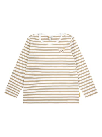 Steiff Longsleeve in Weiß/ Beige