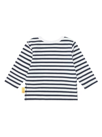 Steiff Longsleeve in Weiß/ Dunkelblau