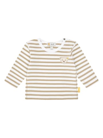 Steiff Longsleeve in Weiß/ Beige