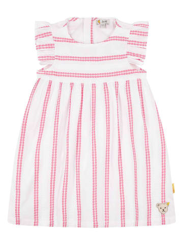 Steiff Kleid in Weiß/ Pink
