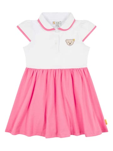 Steiff Jurk roze/wit