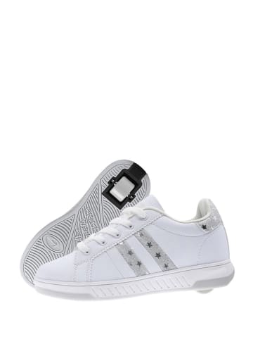 Breezy Rollers Sneakers mit Rollen in Silber/ Weiß
