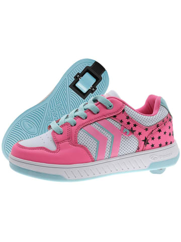 Breezy Rollers Sneakers met wielen roze/wit/lichtblauw