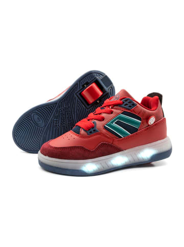 Breezy Rollers Sneakers mit Rollen in Rot/ Dunkelblau
