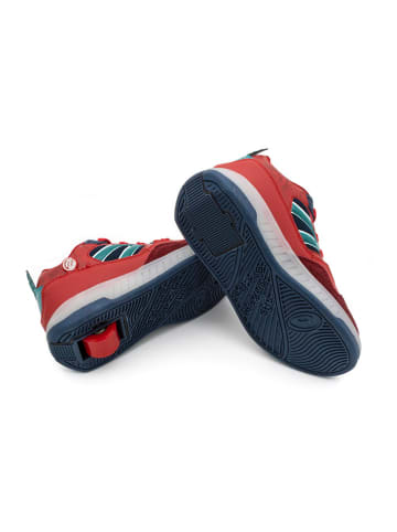 Breezy Rollers Sneakers mit Rollen in Rot/ Dunkelblau