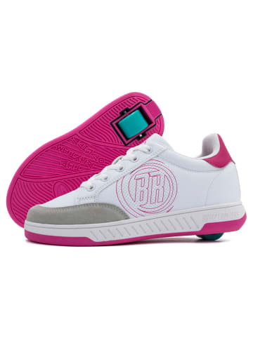 Breezy Rollers Sneakers mit Rollen in Weiß/ Pink