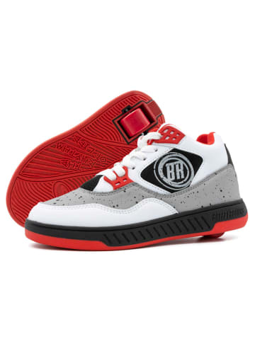 Breezy Rollers Sneakers mit Rollen in Weiß/ Grau/ Rot
