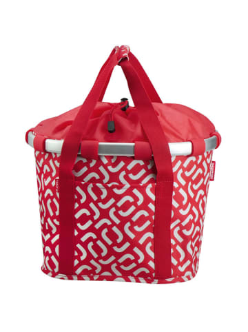 Asista Kosz rowerowy "KLICKfix" w kolorze czerwonym - 35 x 26 x 28 cm