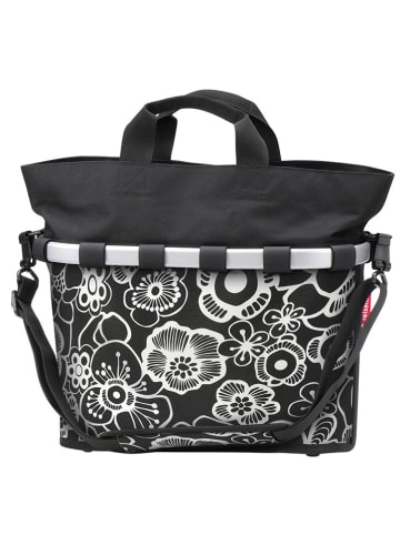 Asista Kosz rowerowy "KLICKfix" w kolorze czarno-białym - 40 x 35 x 20 cm