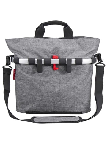Asista Fahrradkorb "KLICKfix" in Grau - (B)40 x (H)35 x (T)20 cm