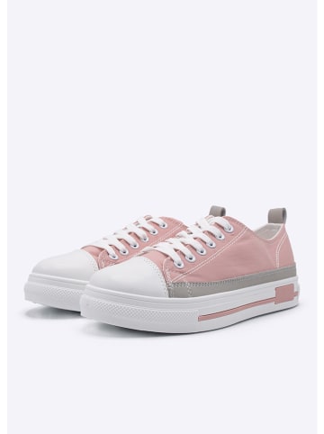 SASSYCLASSY Sneakers in Weiß/ Rosa/ Grau