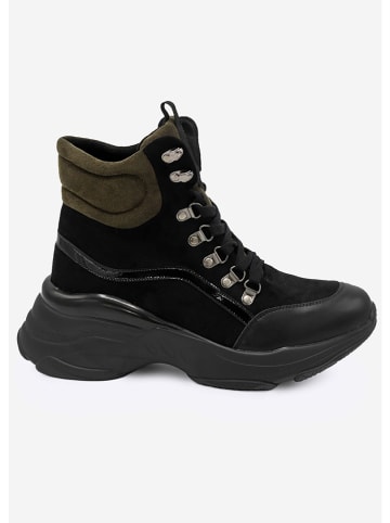SASSYCLASSY Boots in Schwarz/ Khaki