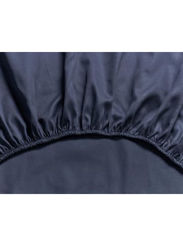 moooi Satijnen hoeslaken "Dodo Pavone" donkerblauw