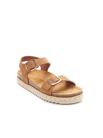 Mandel Sandalen "Ines" in Hellbraun