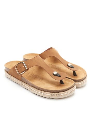 Mandel Teenslippers "Gala" lichtbruin