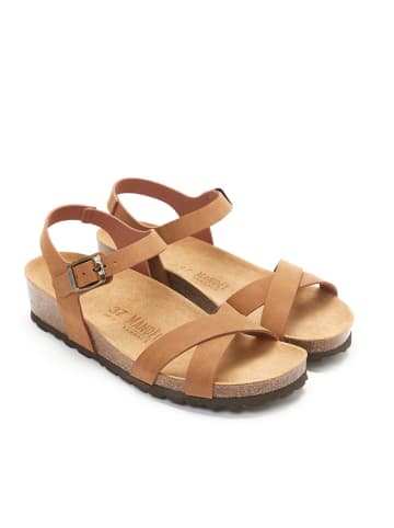 Mandel Sandalen "Sara" in Hellbraun