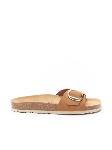 Mandel Slippers "Agata" lichtbruin