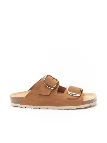 Mandel Slippers "Alberto" lichtbruin