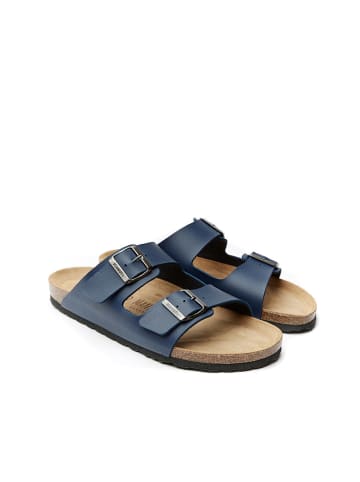 Mandel Slippers "Alberto" donkerblauw