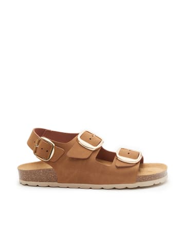 Mandel Sandalen in Hellbraun