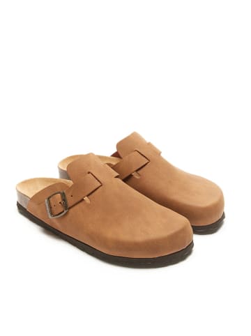 Mandel Clogs "Noe" in Hellbraun