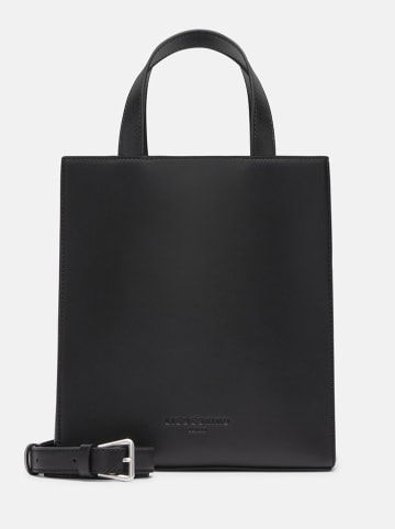 LIEBESKIND BERLIN Leder-Henkeltasche "Paperbag S" in Schwarz - (B)22 x (H)25 x (T)11,5 cm