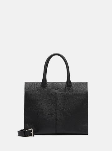 LIEBESKIND BERLIN Leder-Henkeltasche "Blake L" in Schwarz - (B)34 x (H)28 x (T)16 cm
