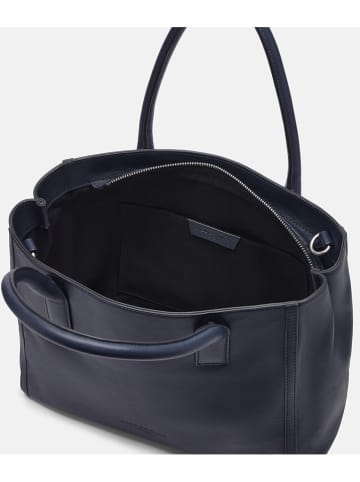 LIEBESKIND BERLIN Leder-Henkeltasche "Marrigold M" in Dunkelblau - (B)32 x (H)26 x (T)15 cm
