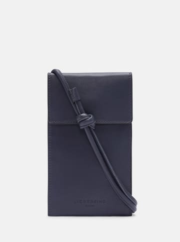 LIEBESKIND BERLIN Leder-Handytasche in Dunkelblau - (B)11 x (H)18 cm