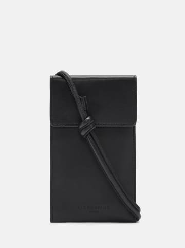 LIEBESKIND BERLIN Leder-Handytasche in Schwarz - (B)11 x (H)18 cm